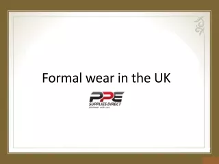 Formal wear in the UK