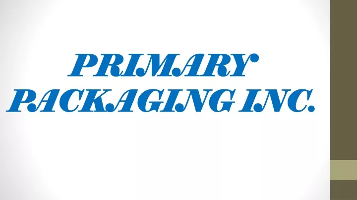 primary packaging inc