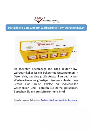 Persönliche Beratung für Werbeartikel| bw-werbeartikel.at