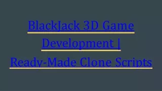 blackjack 3d game development ready made clone