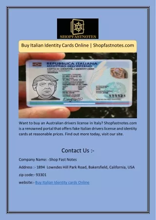 buy italian identity cards online shopfastnotes