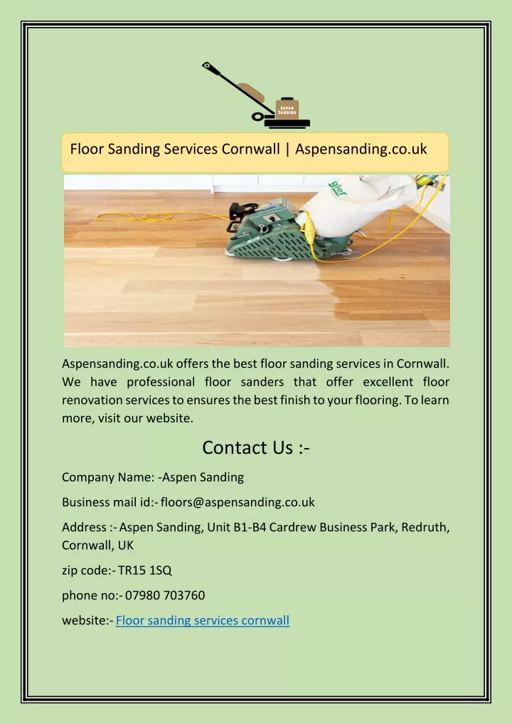 floor sanding services cornwall aspensanding co uk