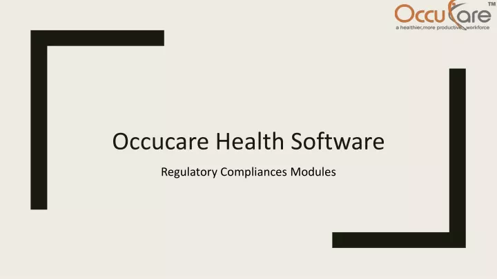 occucare health software