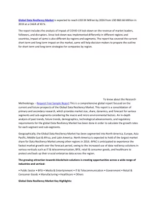 global data resiliency market is expected