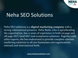 SEO Company Indore - Neha SEO Solutions