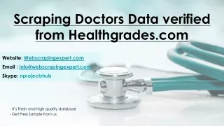 scraping doctors data verified from healthgrades com