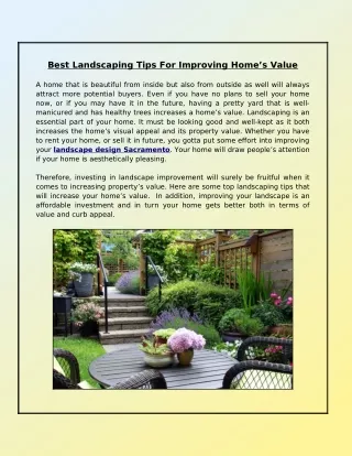 best landscaping tips for improving home s value