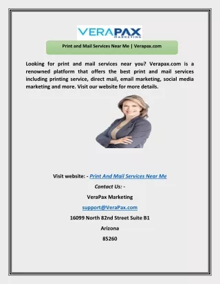 Print anPrint and Mail Services Near Me | Verapax.comd Mail Services Near Me