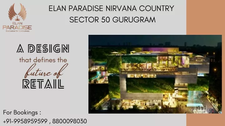 elan paradise nirvana country sector 50 gurugram