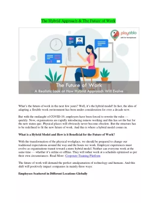 the hybrid approach the future of work