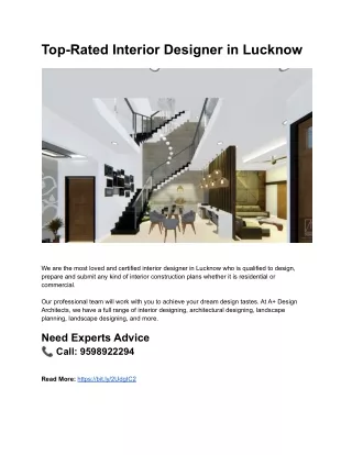 Top-Rated Interior Designer in Lucknow