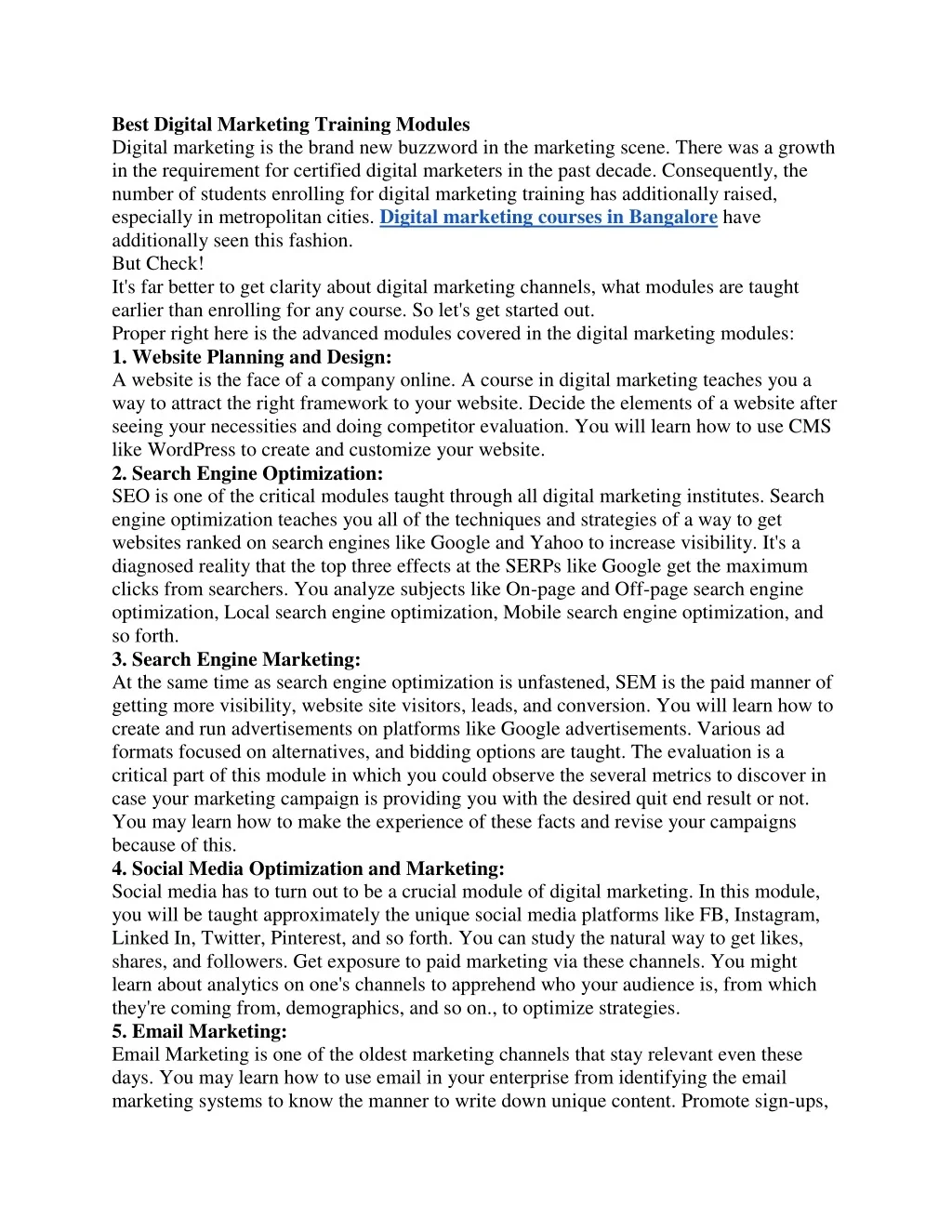 PPT - Best Digital Marketing Training Modules PowerPoint Presentation ...