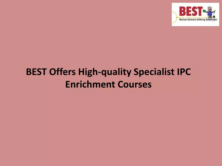 best offers high quality specialist ipc enrichment courses