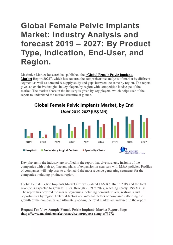 global female pelvic implants market industry