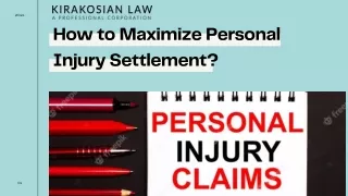 How to Maximize Personal Injury Settlement