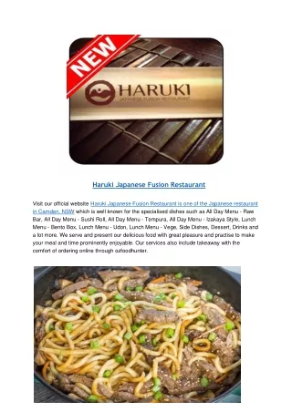 haruki japanese fusion restaurant visit