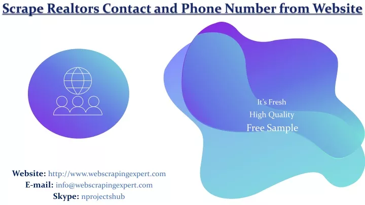 scrape realtors contact and phone number from