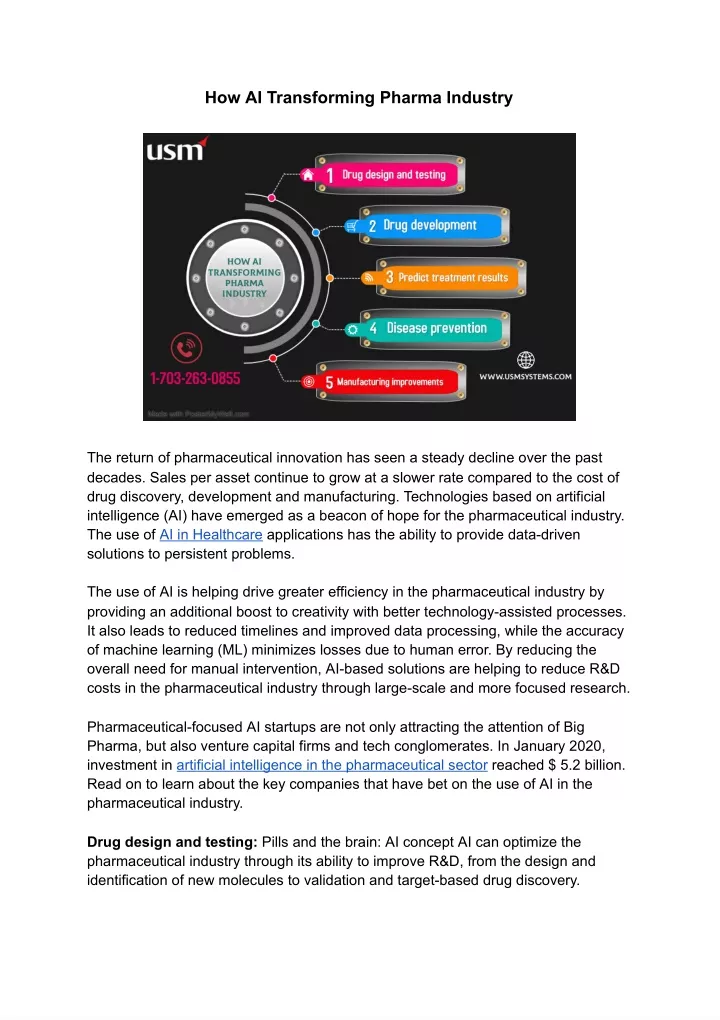 how ai transforming pharma industry