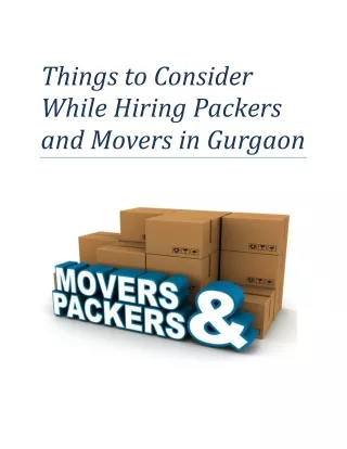 things to consider while hiring packers