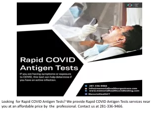 Rapid COVID Antigen Tests