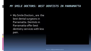 Cosmetic Dentistry Services by My Smile Doctors | Dentist Parramatta