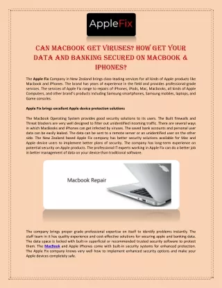 Can Macbook Get Viruses How Get Your Data and Banking Secured On Macbook & Iphones