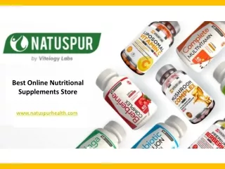 Best Online Nutritional Supplements Store  - Natuspur Health