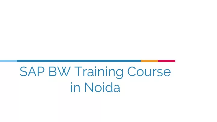 sap bw training course in noida
