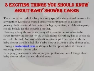 3 exciting things you should know about baby shower cakes