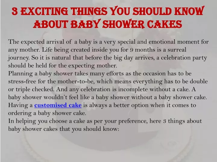 3 exciting things you should know about baby