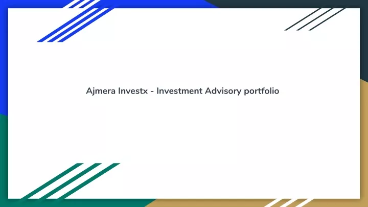 ajmera investx investment advisory portfolio