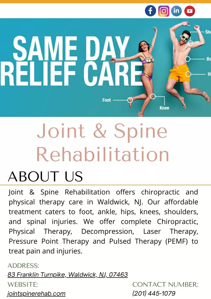 joint spine rehabilitation about us joint spine