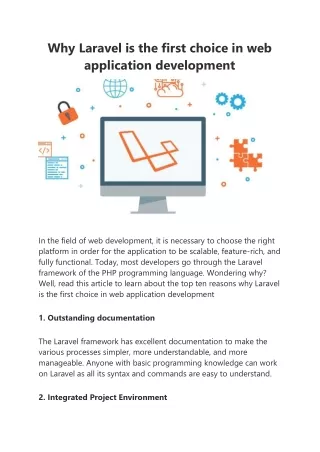 why laravel is the first choice
