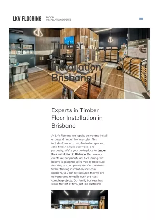 Timber floor installation Brisbane