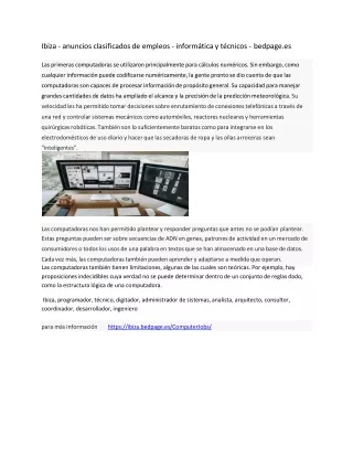 Ibiza - anuncios clasificados de empleos - informática y técnicos - bedpage.es-converted