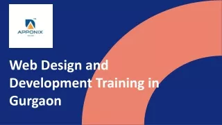 Web Design and Development Training in Gurgaon