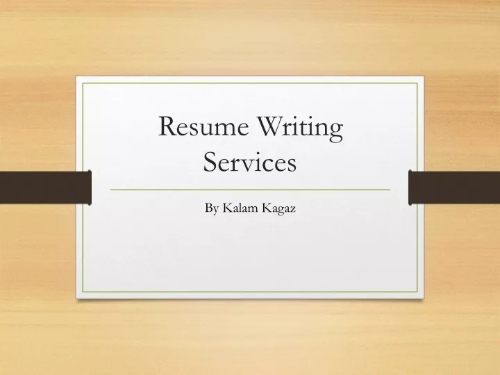 resume writing services