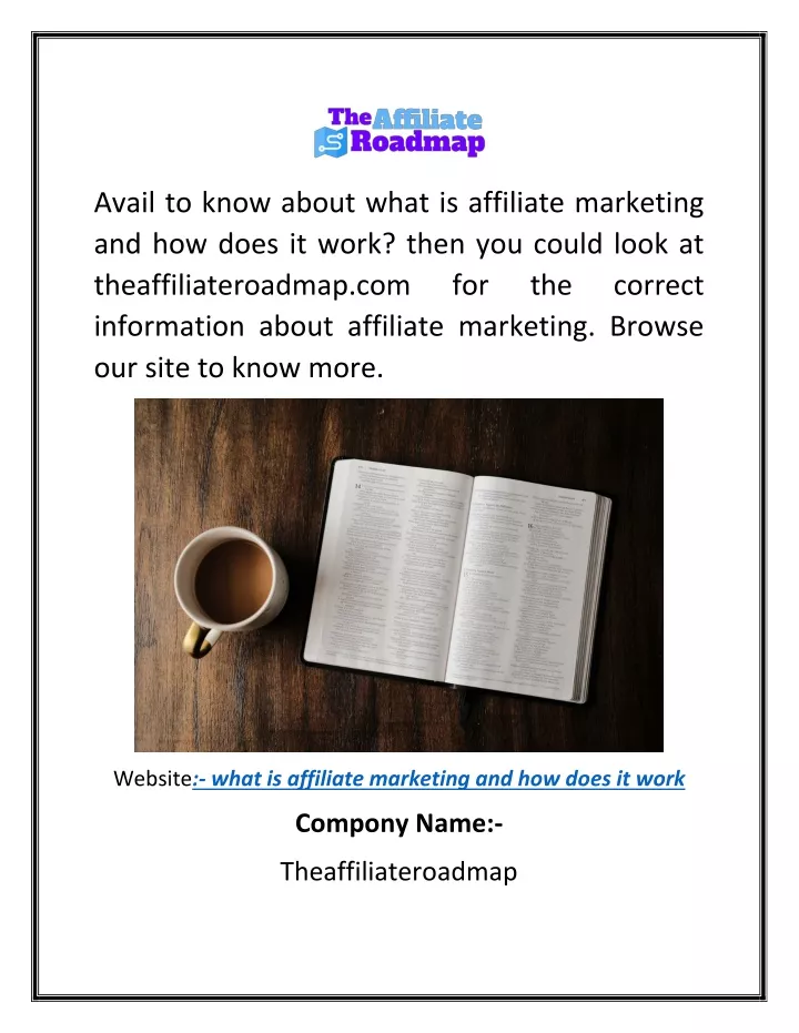 avail to know about what is affiliate marketing