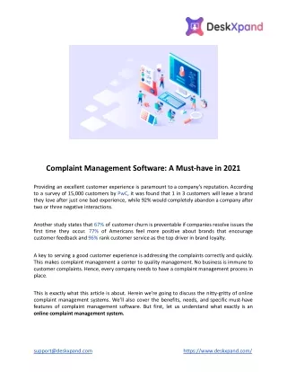 complaint management software a must have in 2021