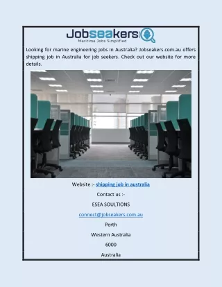 Shipping Job in Australia | Jobseakers.com.au