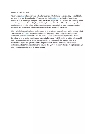 g ncel dini bilgiler sitesi