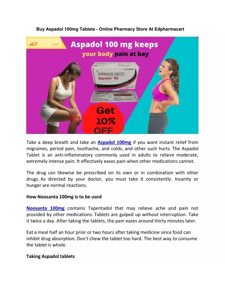 buy aspadol 100mg tablets online pharmacy store