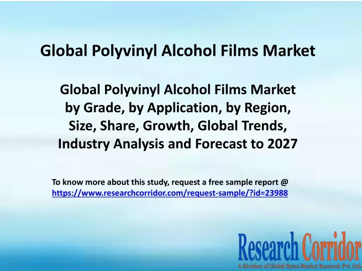 global polyvinyl alcohol films market