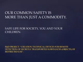 our common safety is more than just a commodity