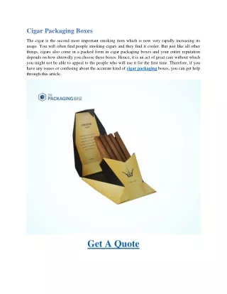 cigar packaging boxes