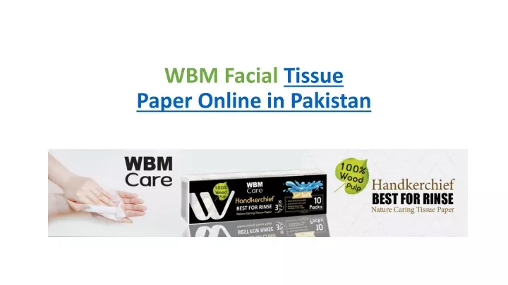 wbm facial tissue paper online in pakistan
