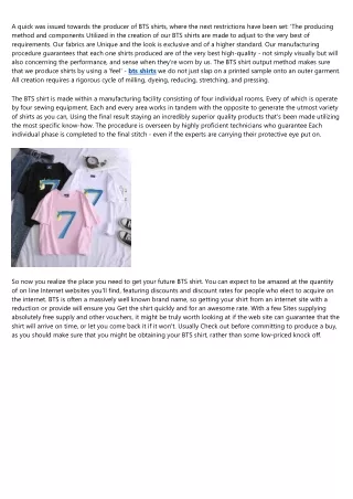 10 Sites to Help You Become an Expert in bts shirt