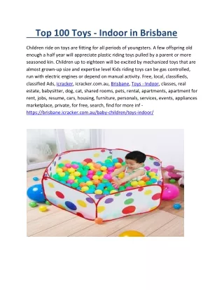 top 100 toys indoor in brisbane