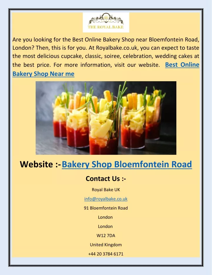 are you looking for the best online bakery shop