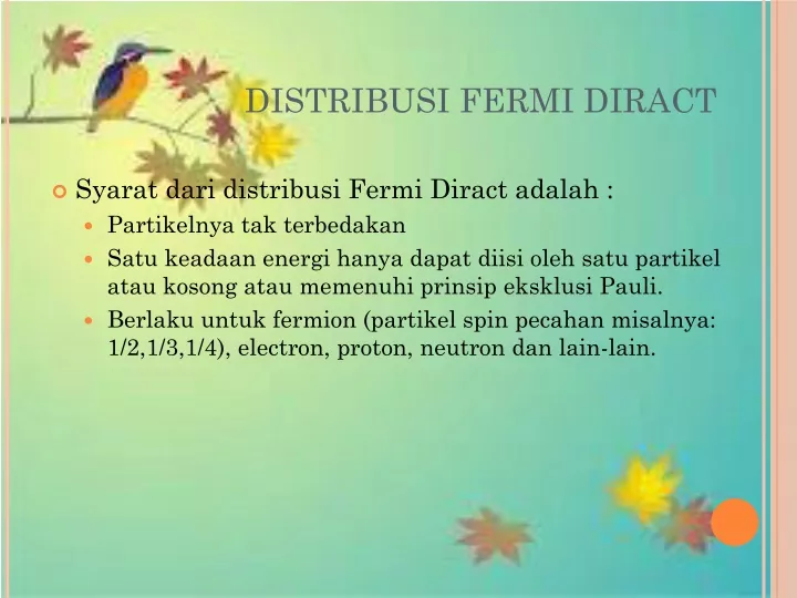 distribusi fermi diract